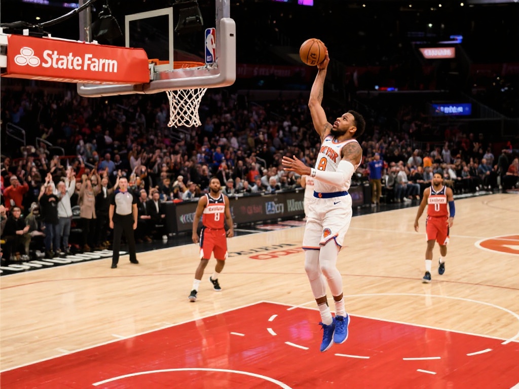 布劳恩高抛绝妙助攻 戈登腾空背扣炸裂全场 这一场景不仅点燃了观众的热情,还帮助球队